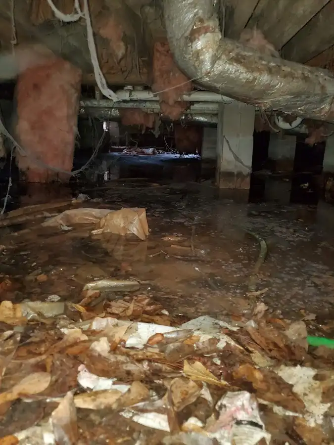 Crawl space flood assessment for Commercial Water Damage Restoration in Maidencreek